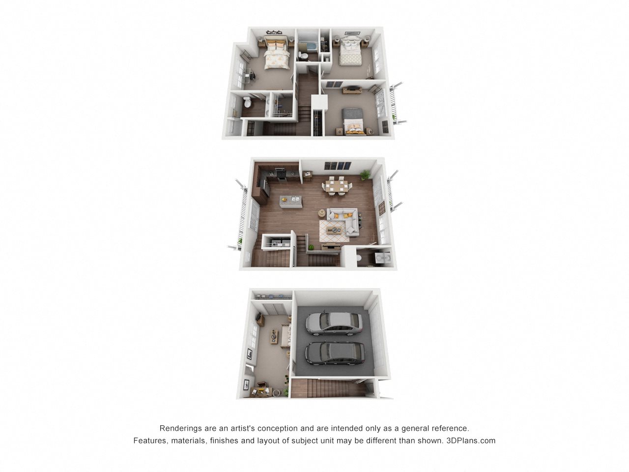 Three Bedroom | Two and One Half Bath